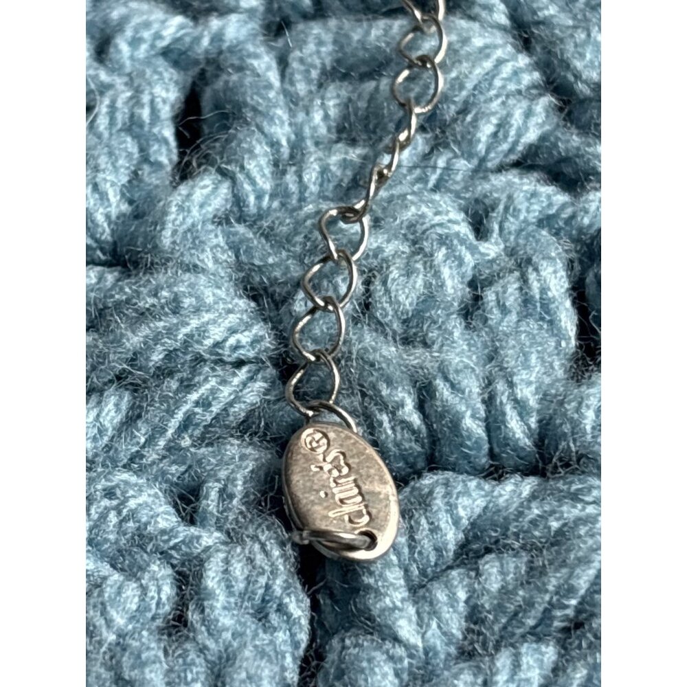 Vintage Y2K Claire's Tree Of Life Pendant Necklace Silvertone Brown Cord Minimal - Picture 3 of 4